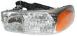 GMC Yukon headlight lens cover and housing assembly