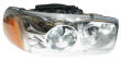 GMC Yukon Denali headlight lens cover and housing assembly