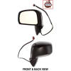 complete rearview door mirrors with housing glass and motor NI1320200